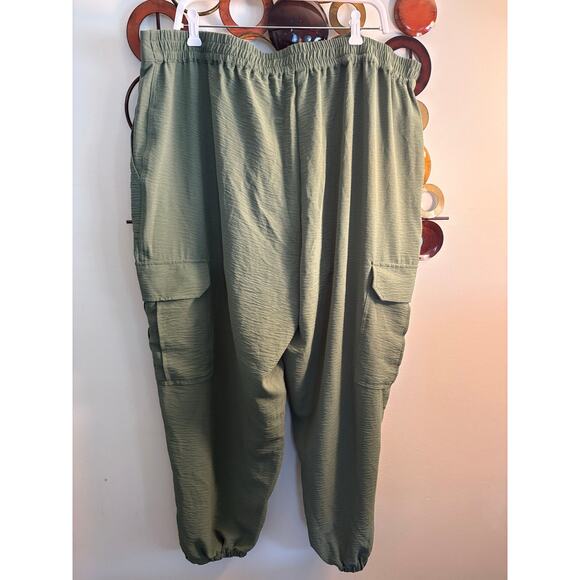 Sofia Jeans Brand green baggie cargo style 1x women’s jogger pants - Picture 1 of 5